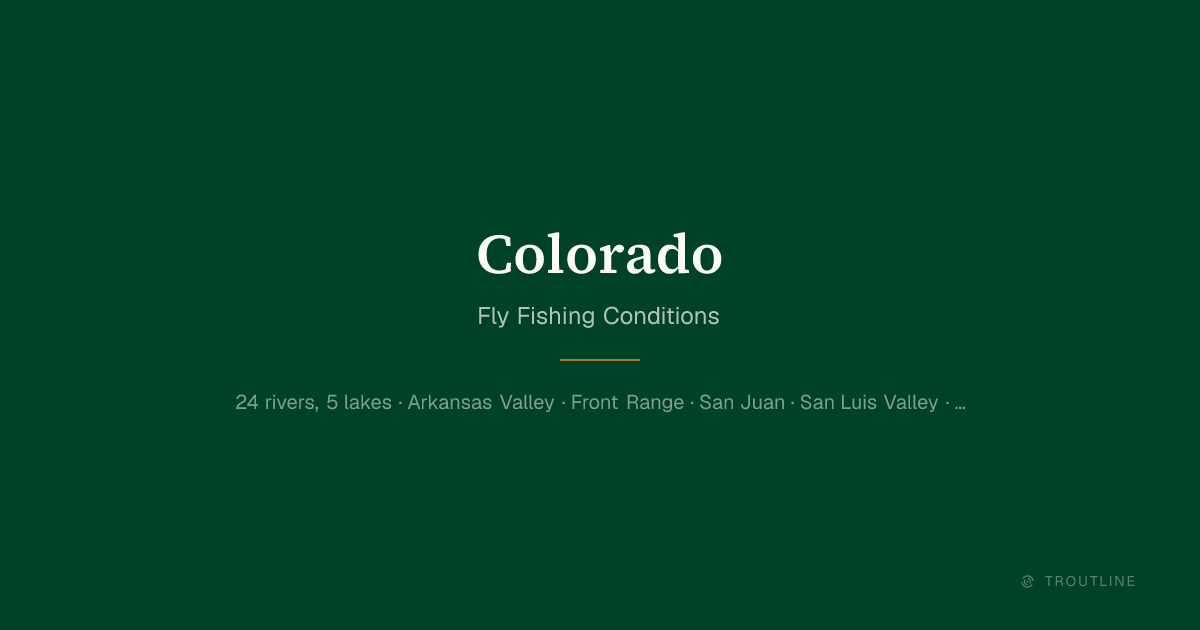 Colorado Fly Fishing Report: 24 Rivers, 4 Lakes, Live Conditions ...